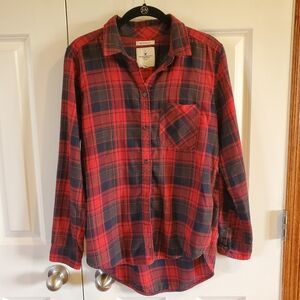 American Eagle Outfitters Boyfriend Fit Flannel Buttondown